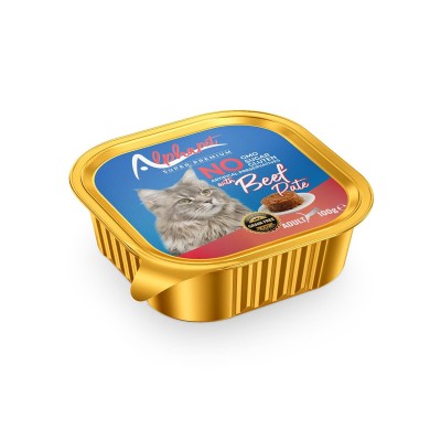 Alphapet Super Premium Πατέ 100gr για Ενήλικες Γάτες με Μοσχάρι σε Τασάκι Alphapet Super Premium Πατέ 100gr για Ενήλικες Γάτες με Μοσχάρι σε Τασάκι