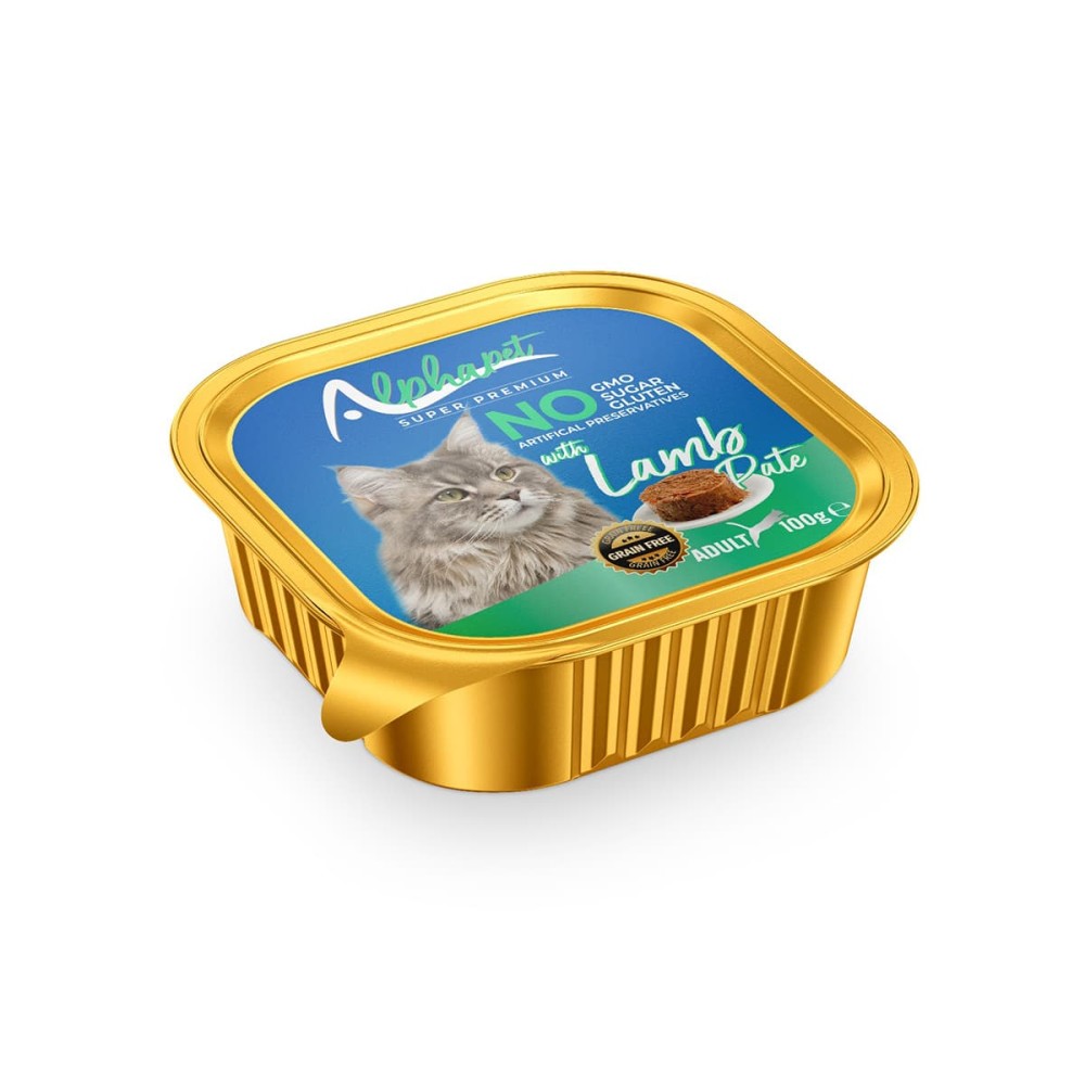 Alphapet Super Premium Πατέ 100gr για Ενήλικες Γάτες με Αρνί σε Τασάκι Alphapet Super Premium Πατέ 100gr για Ενήλικες Γάτες με Αρνί σε Τασάκι