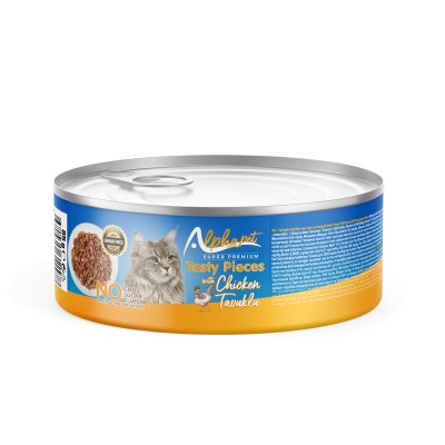 Alphapet Super Premium Κονσέρβα 85gr για Ενήλικες Γάτες Κοτόπουλου σε Σάλτσα