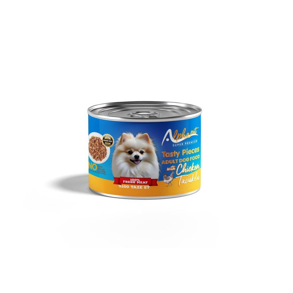 Alphapet Super Premium Κονσέρβα 200gr για Ενήλικους Σκύλους Κομμάτια Κοτόπουλου σε Σάλτσα
