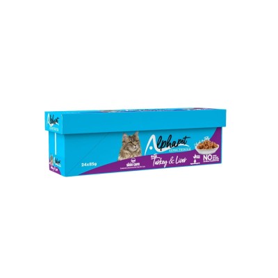 Alphapet Super Premium Skin Care Jelly Grain Free 85gr για Ενήλικες Γάτες με Γαλοπούλα και Συκώτι