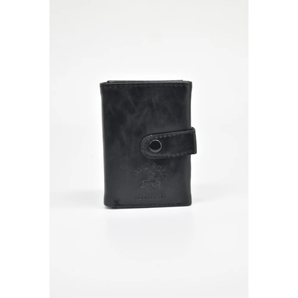 David Polo Unisex Πορτοφόλι & Θήκη Κάρτας με εξωτερικό κούμπωμα Μαύρο David Polo Unisex Πορτοφόλι & Θήκη Κάρτας με εξωτερικό κούμπωμα Μαύρο