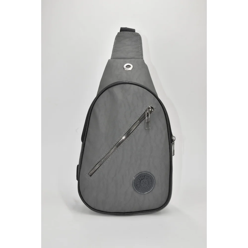 David Polo Unisex τσάντα Freebag με δύο θήκες Γκρι