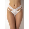 Γυναικείο sexy κιλοτάκι ψηλόμεσο string κρεμ 1 τεμ