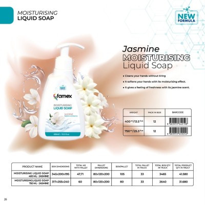 Famex Ενυδατικό Υγρό Κρεμοσάπουνο Jasmin με Άρωμα Γιασεμί 400ml