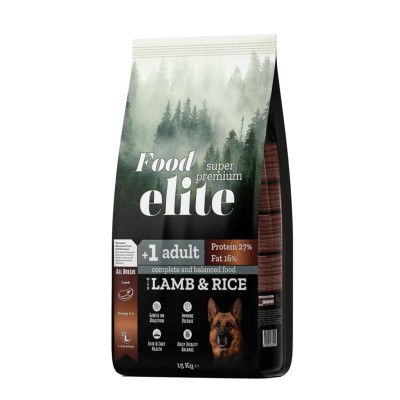 Food Elite High Energy (27 protein 16 fat) 15kg Ξηρά Τροφή για Ενήλικους Σκύλους Maintenance με Αρνί & Ρύζι