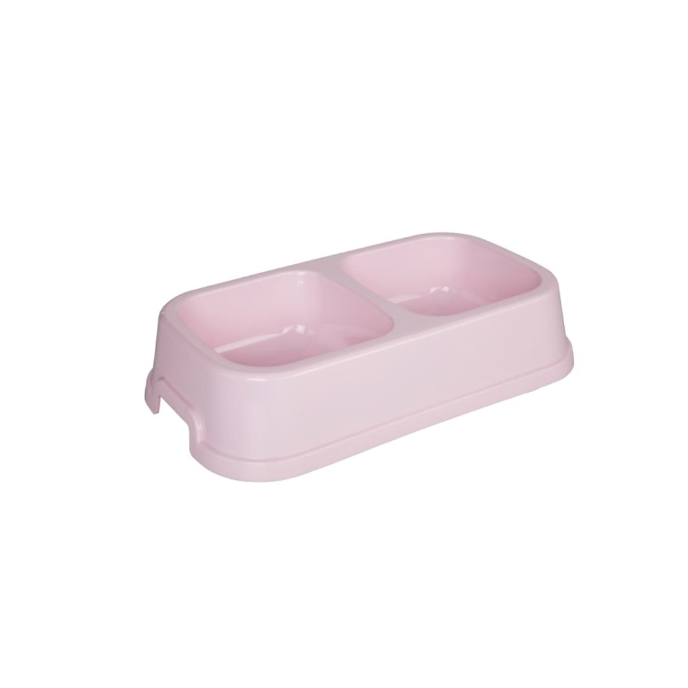 Joypet Πλαστικό Square Διπλό Μπολ Φαγητού & Νερού για  Σκύλο & Γάτα 0,6LT (Διάφορα Χρώματα)