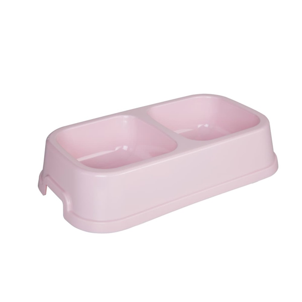 Joypet Πλαστικό Square Διπλό Μπολ Φαγητού & Νερού για  Σκύλο & Γάτα 1,2LT (Διάφορα Χρώματα)