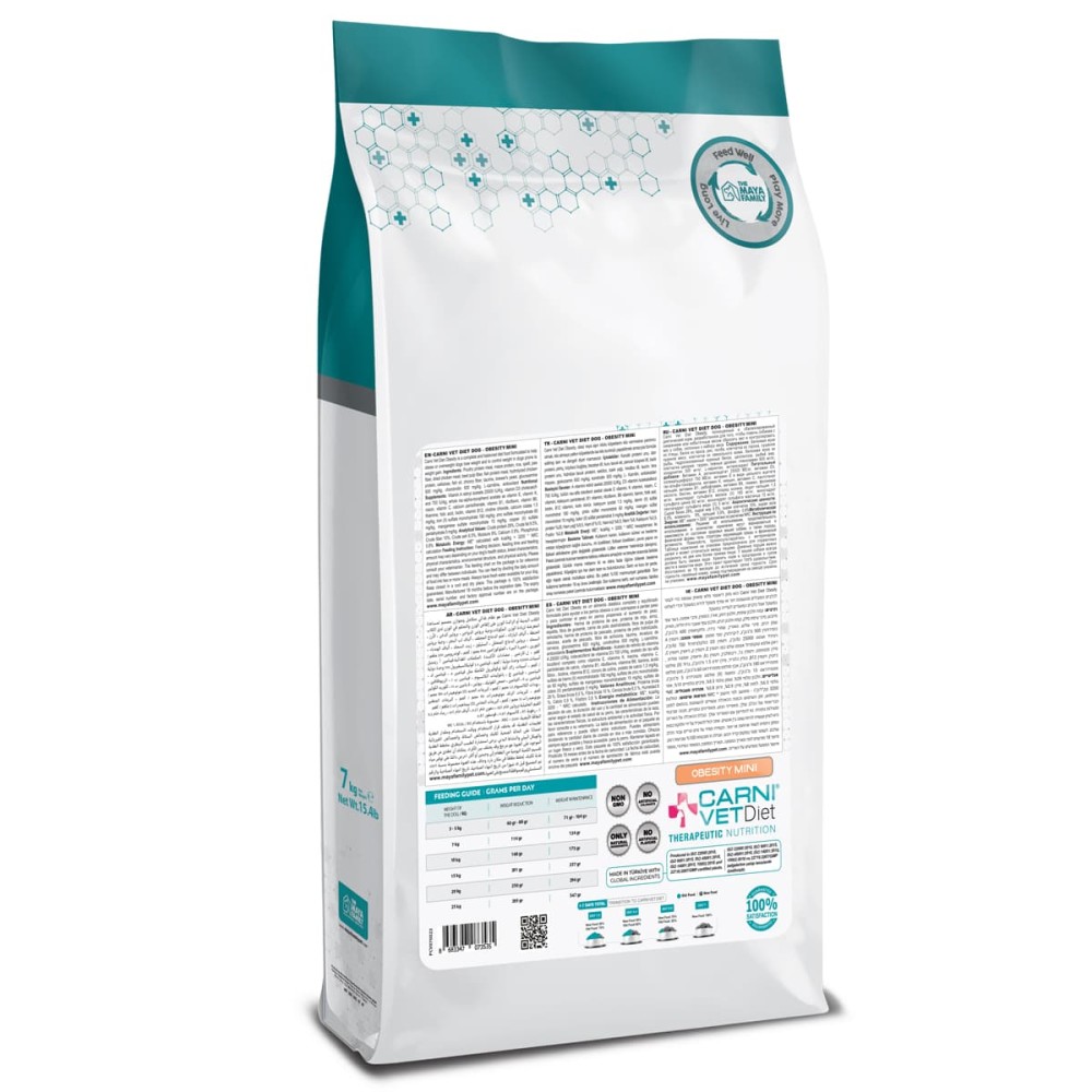 Maya Pet Family Carni Vet Diet Adult Dog Obesity Mini - Πλήρης Ζωοτροφή 7Kg