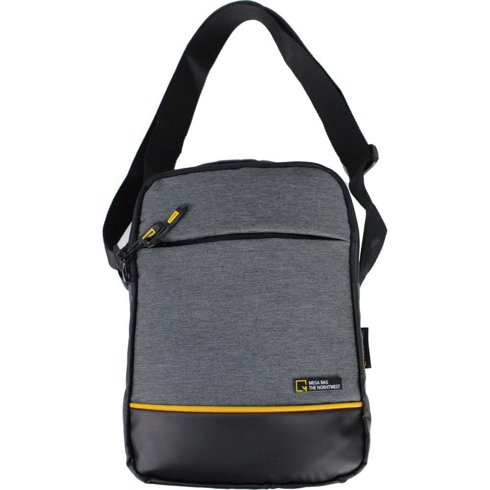 Mega Bag Ανδρική Τσάντα Χιαστί με δύο θήκες Γκρι Mega Bag Ανδρική Τσάντα Χιαστί με δύο θήκες Γκρι