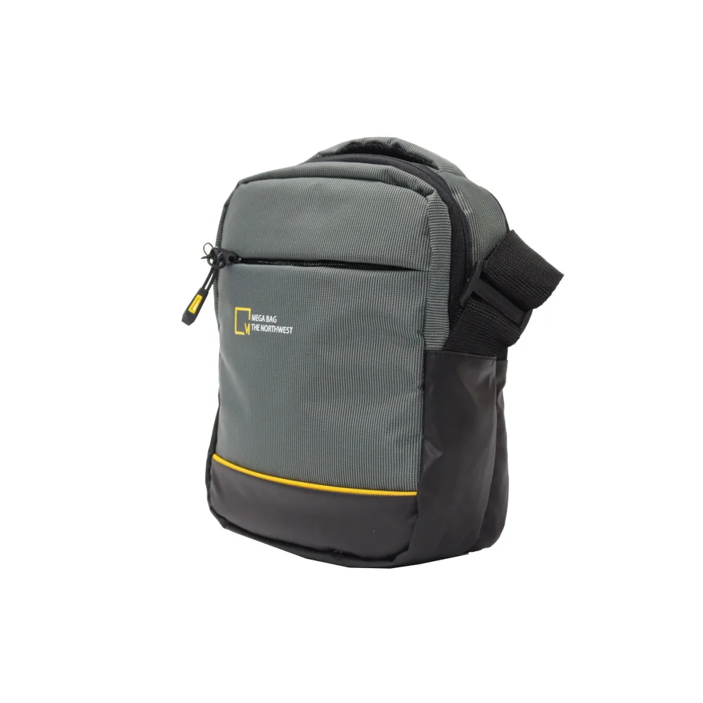 Mega Bag Ανδρική Τσάντα Χιαστί ρυθμιζόμενο λουράκι Γκρι