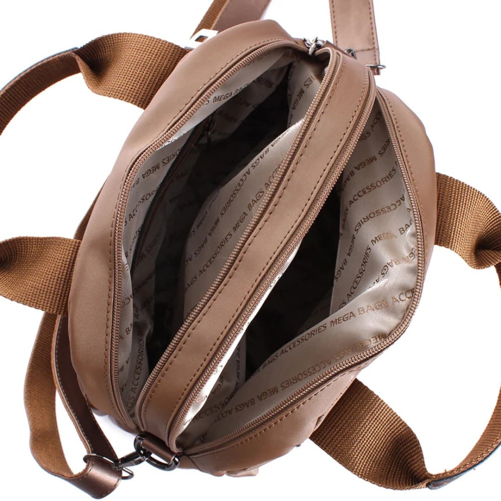 Mega Bag Γυναικεία Τσάντα Χιαστί με τρεις θήκες Βιζόν Mega Bag Γυναικεία Τσάντα Χιαστί με τρεις θήκες Βιζόν