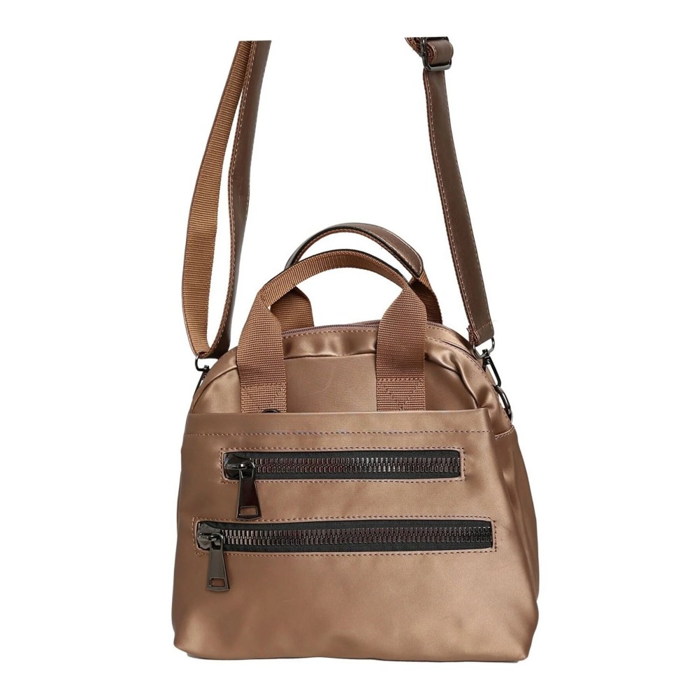 Mega Bag Γυναικεία Τσάντα Χιαστί με τρεις θήκες Χάλκινο Mega Bag Γυναικεία Τσάντα Χιαστί με τρεις θήκες Χάλκινο