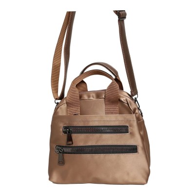 Mega Bag Γυναικεία Τσάντα Χιαστί με τρεις θήκες Χάλκινο