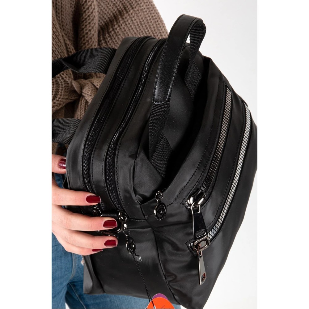 Mega Bag Γυναικεία Τσάντα Χιαστί με τρεις θήκες Μαύρο Mega Bag Γυναικεία Τσάντα Χιαστί με τρεις θήκες Μαύρο