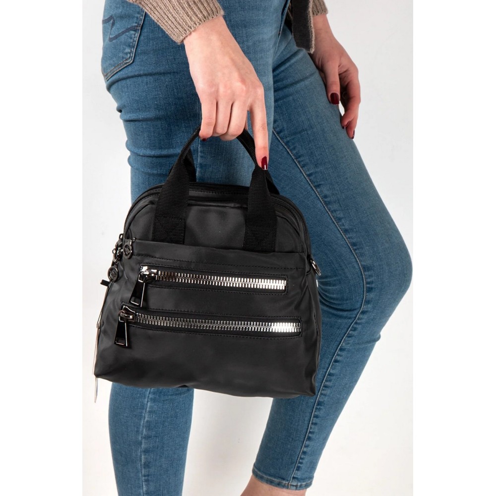 Mega Bag Γυναικεία Τσάντα Χιαστί με τρεις θήκες Μαύρο Mega Bag Γυναικεία Τσάντα Χιαστί με τρεις θήκες Μαύρο