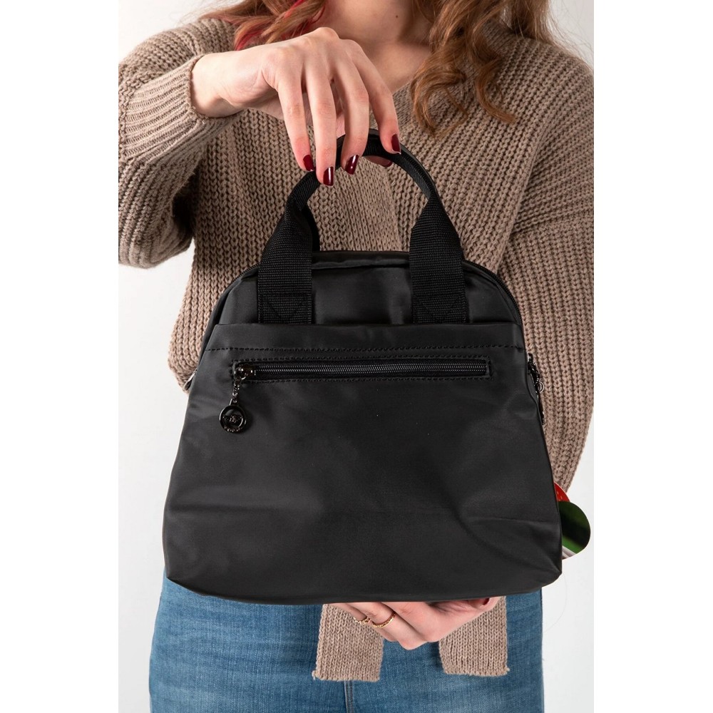 Mega Bag Γυναικεία Τσάντα Χιαστί με τρεις θήκες Μαύρο Mega Bag Γυναικεία Τσάντα Χιαστί με τρεις θήκες Μαύρο