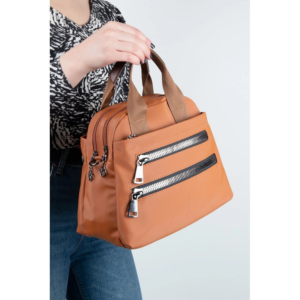 Mega Bag Γυναικεία Τσάντα Χιαστί με τρεις θήκες Ταμπά Mega Bag Γυναικεία Τσάντα Χιαστί με τρεις θήκες Ταμπά