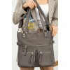 Mega Bag Γυναικεία Τσάντα ώμου με δύο θήκες Ανθρακί Mega Bag Γυναικεία Τσάντα ώμου με δύο θήκες Ανθρακί