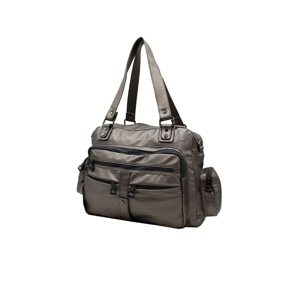Mega Bag Γυναικεία Τσάντα ώμου με πολλαπλές θήκες Ανθρακί Mega Bag Γυναικεία Τσάντα ώμου με πολλαπλές θήκες Ανθρακί