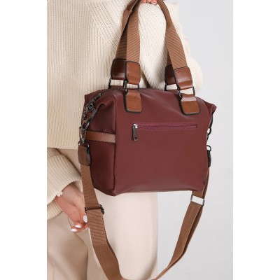 Mega Bag Γυναικεία Τσάντα ώμου μονής θήκης Μπορντό Ταμπά