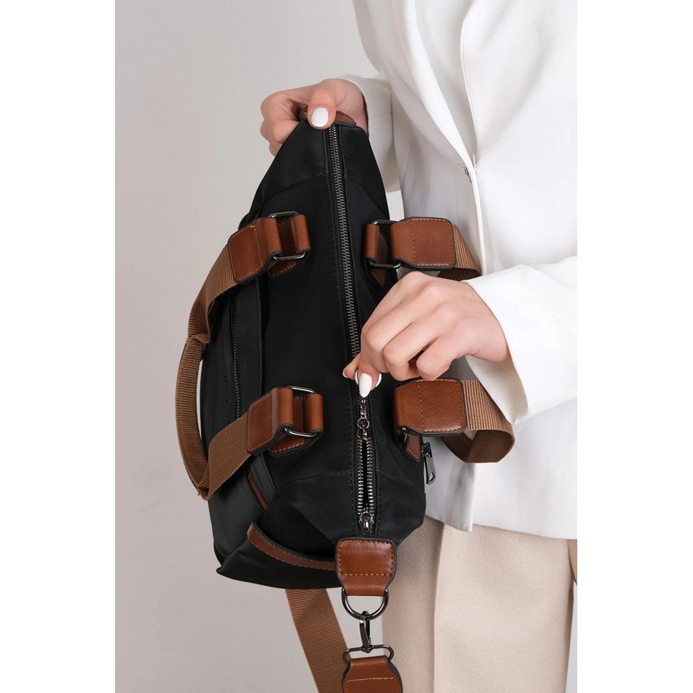 Mega Bag Γυναικεία Τσάντα ώμου μονής θήκης Ταμπά Μαύρο Mega Bag Γυναικεία Τσάντα ώμου μονής θήκης Ταμπά Μαύρο