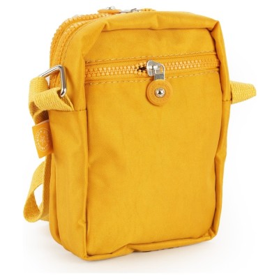 Mega Bag Γυναικείο Πορτοφόλι & Θήκη Τηλεφώνου αδιάβροχο ύφασμα με λουράκι Κίτρινο