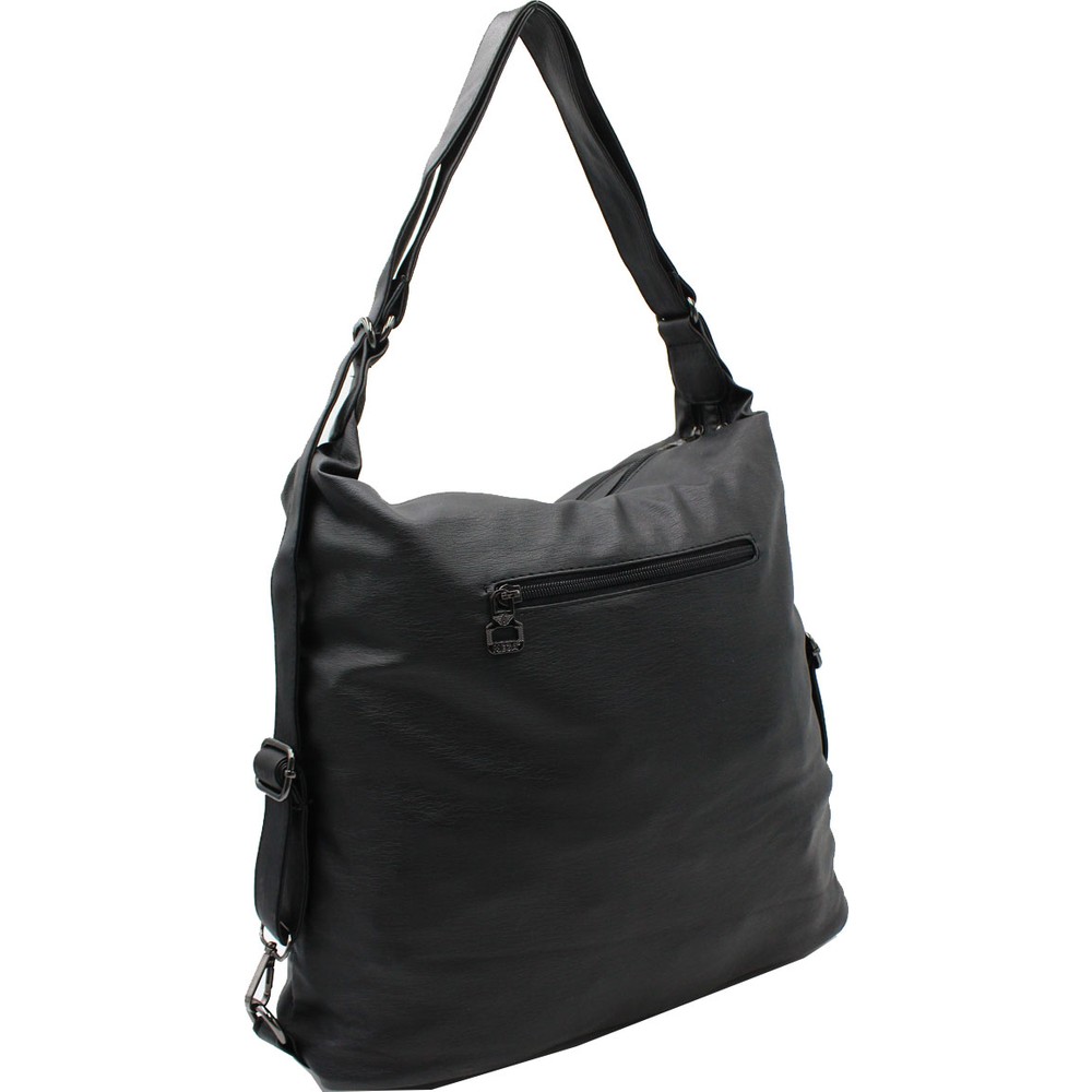 Mega Bag Γυναικείο Σακίδιο Πλάτης και Τσάντα ώμου με δύο θήκες Μαύρο Mega Bag Γυναικείο Σακίδιο Πλάτης και Τσάντα ώμου με δύο θήκες Μαύρο