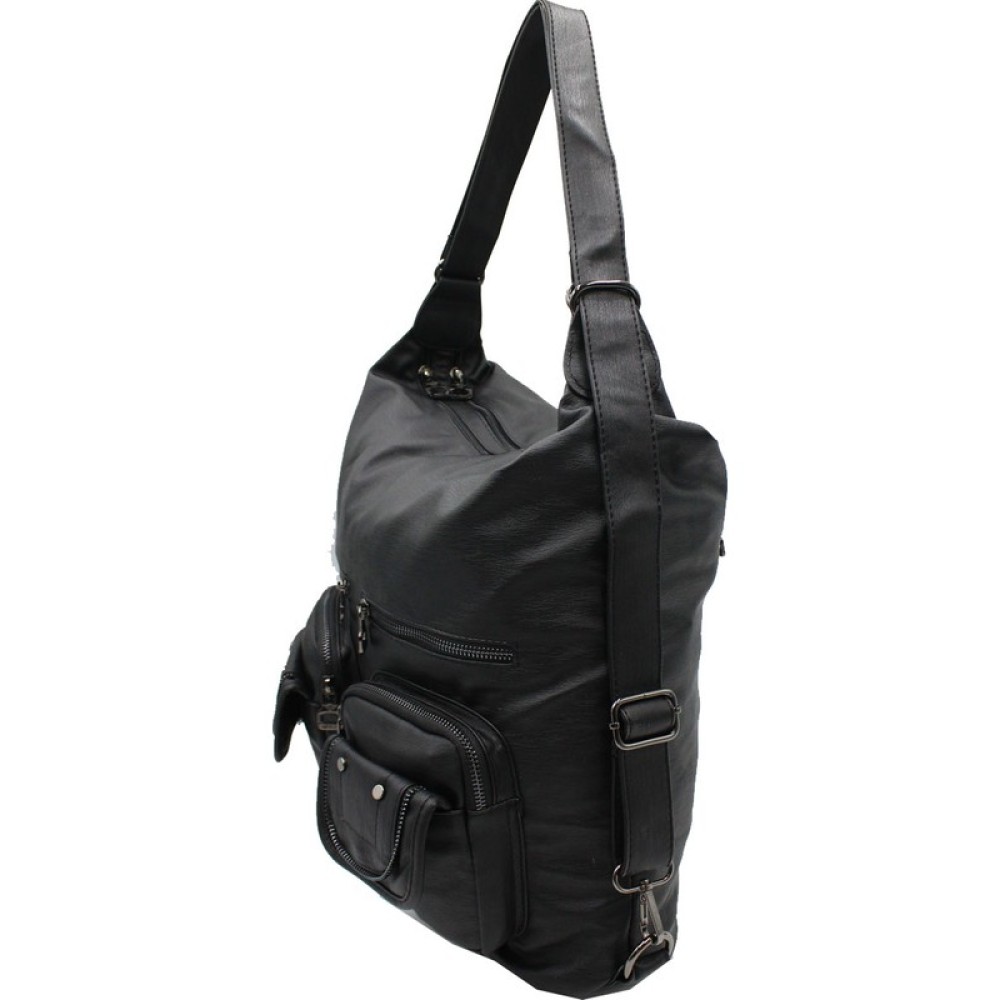 Mega Bag Γυναικείο Σακίδιο Πλάτης και Τσάντα ώμου με δύο θήκες Μαύρο Mega Bag Γυναικείο Σακίδιο Πλάτης και Τσάντα ώμου με δύο θήκες Μαύρο