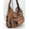 Mega Bag Γυναικείο Σακίδιο Πλάτης και Τσάντα ώμου με δύο θήκες Ταμπά