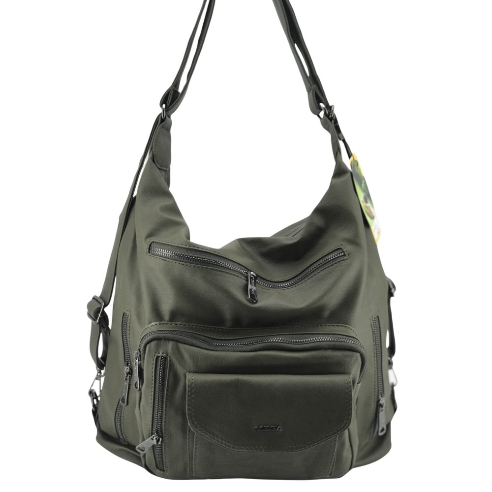 Mega Bag Γυναικείο Σακίδιο Πλάτης και ώμου με δύο θήκες Πράσινο Mega Bag Γυναικείο Σακίδιο Πλάτης και ώμου με δύο θήκες Πράσινο