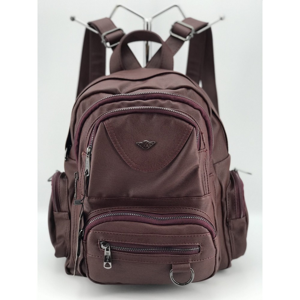 Mega Bag Γυναικείο Σακίδιο Πλάτης με πλαϊνές θήκες Μπορντό Mega Bag Γυναικείο Σακίδιο Πλάτης με πλαϊνές θήκες Μπορντό