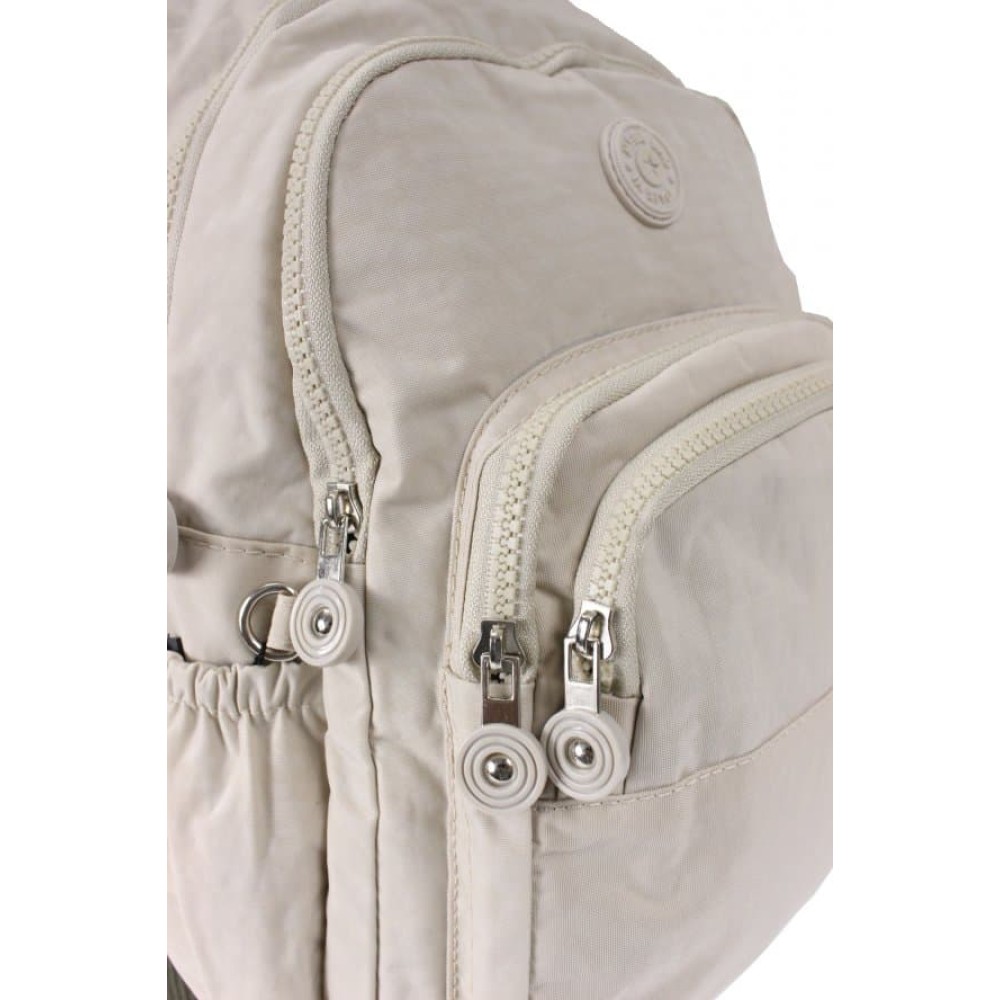 Mega Bag Γυναικείο Σακίδιο Πλάτης με τέσσερις θήκες Κρεμ Mega Bag Γυναικείο Σακίδιο Πλάτης με τέσσερις θήκες Κρεμ