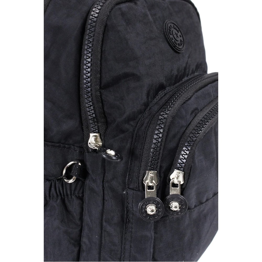 Mega Bag Γυναικείο Σακίδιο Πλάτης με τέσσερις θήκες Μαύρο Mega Bag Γυναικείο Σακίδιο Πλάτης με τέσσερις θήκες Μαύρο