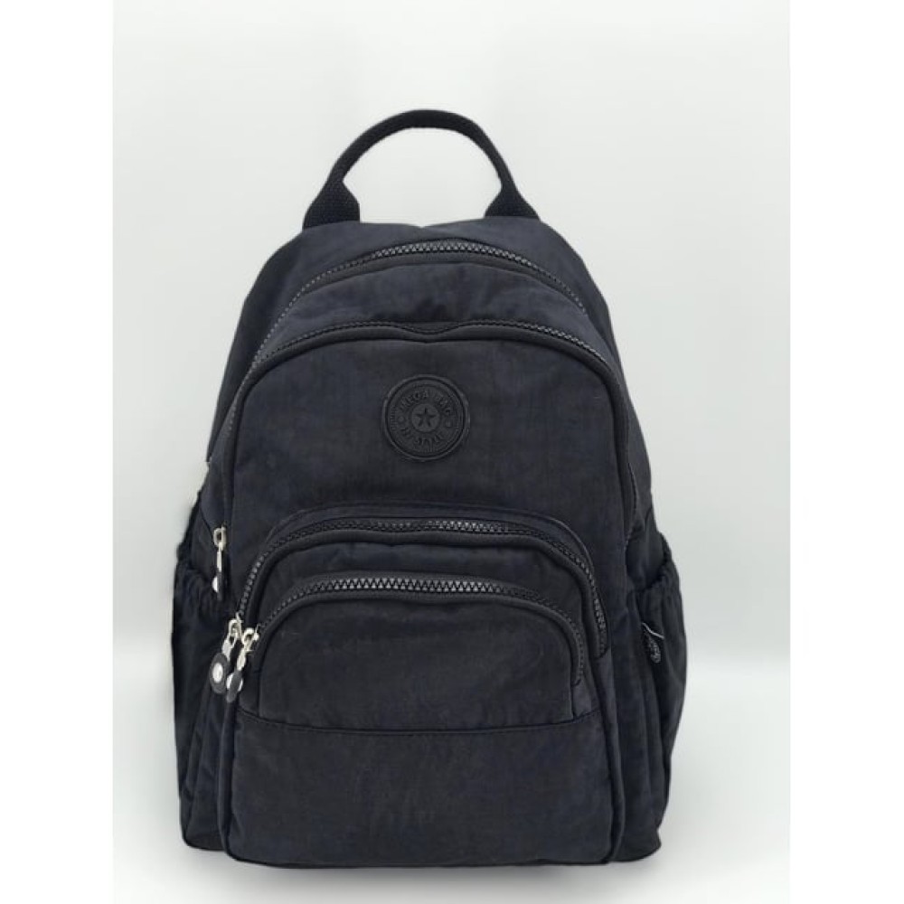 Mega Bag Γυναικείο Σακίδιο Πλάτης με τέσσερις θήκες Μαύρο Mega Bag Γυναικείο Σακίδιο Πλάτης με τέσσερις θήκες Μαύρο