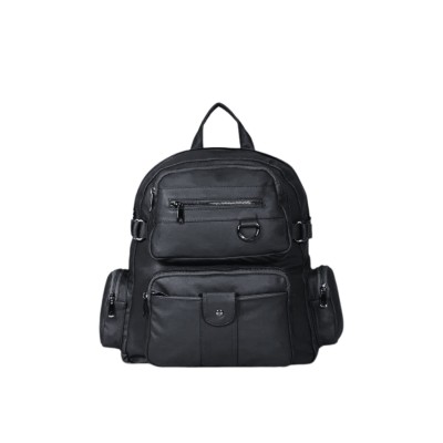 Mega Bag Γυναικείο Σακίδιο Πλάτης διακοσμητικά λουριά Μαύρο