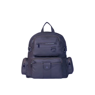 Mega Bag Γυναικείο Σακίδιο Πλάτης διακοσμητικά λουριά Ναυτικό Μπλε