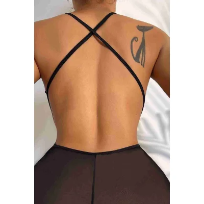 Merry See Sexy Babydoll κορμάκι με δαντέλα στο στήθος Μαύρο