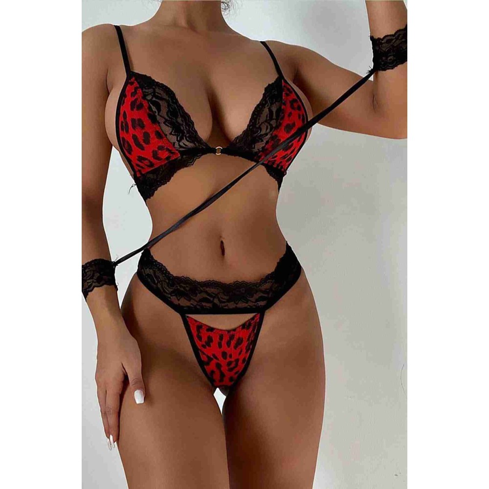 Merry See Sexy σετ εσωρούχων σουτιέν string από δαντέλα και χειροπέδες 1 σετ MS3113 Merry See Sexy σετ εσωρούχων σουτιέν string από δαντέλα και χειροπέδες 1 σετ MS3113
