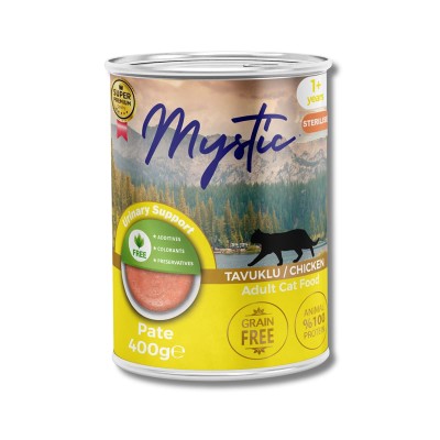 Mystic Super Premium Κονσέρβα 400gr Urinary Support Grain Free  για Στειρωμένες Γάτες με Κοτόπουλο