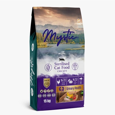 Mystic Low Grain 15kg  Ξηρά Τροφή Urinary για Στειρωμένες Γάτες με Κοτόπουλο