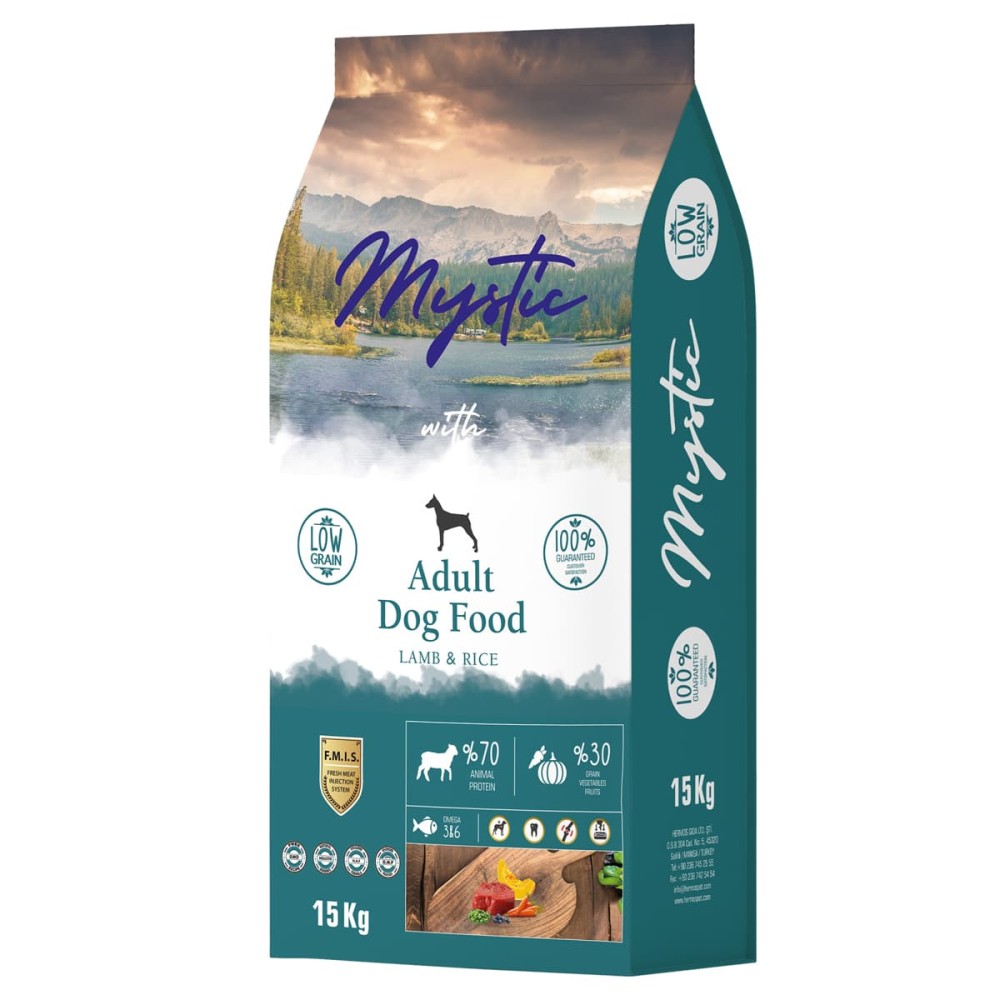 Mystic Low Grain 2.5kg Ξηρά Τροφή Light για Μεγαλόσωμους Ενήλικους Σκύλους με Αρνί και Ρύζι
