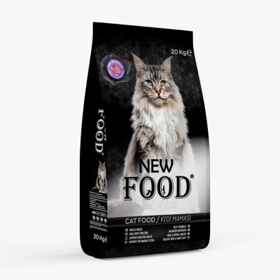 New Food 20kg Ξηρά Τροφή για Ενήλικες Γάτες Multicolor με Κοτόπουλο, Σολομό και Μοσχάρι