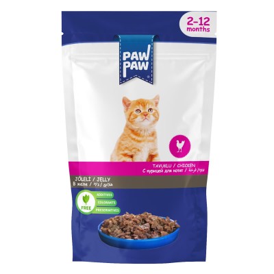 Pawpaw Jelly 85gr για Γατάκια με Κοτόπουλο σε Φακελάκι