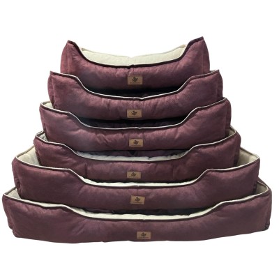 Robert Shop Collection Σετ Κρεβατιών Κατοικιδίων Μπορντό-Μπεζ 6τμχ