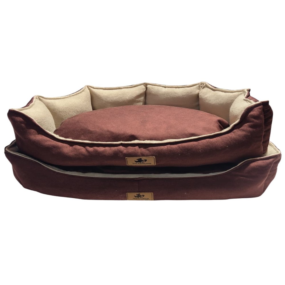 Robert Shop Collection Σετ Κρεβατιών Κατοικιδίων Αζαλέα Μπορντό-Μπεζ 2τμχ