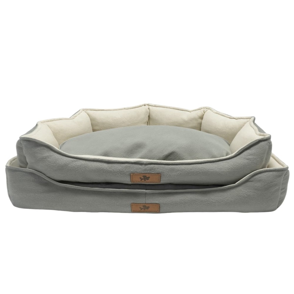 Robert Shop Collection Σετ Κρεβατιών Κατοικιδίων Αζαλέα Γκρι-Κρεμ 2τμχ