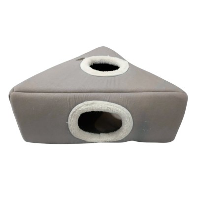 Robert Shop Collection Κρεβάτι Κατοικιδίων Τρίγωνο Φράουλα Καφέ Μπεζ