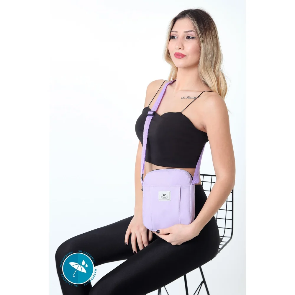Shaka υφασμάτινη mini Τσάντα Χιαστί μονής θήκης Λιλά Shaka υφασμάτινη mini Τσάντα Χιαστί μονής θήκης Λιλά
