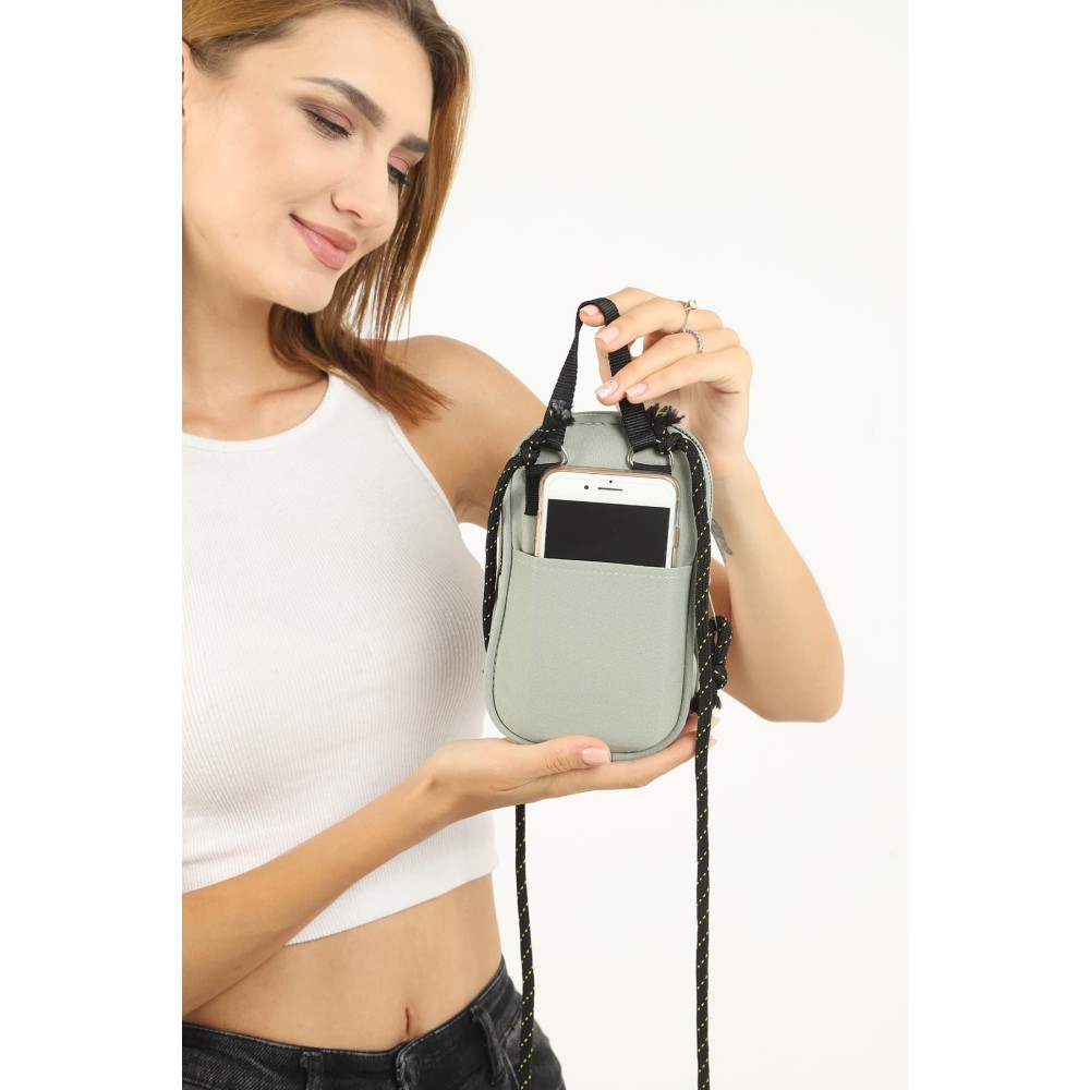 Shaka mini Τσάντα Χιαστί με λουράκι από σχοινί Πράσινο της Ελιάς Shaka mini Τσάντα Χιαστί με λουράκι από σχοινί Πράσινο της Ελιάς